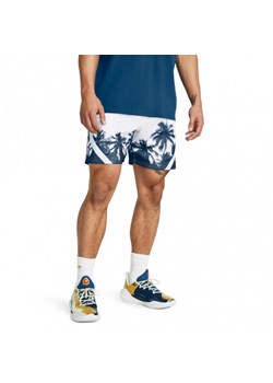 Męskie spodenki do koszykówki Under Armour UA Curry Mesh Short 3 - białe ze sklepu Sportstylestory.com w kategorii Spodenki męskie - zdjęcie 169521847