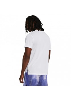 Męska koszulka do biegania Under Armour UA Launch Shortsleeve - biała ze sklepu Sportstylestory.com w kategorii T-shirty męskie - zdjęcie 169522315