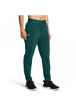 Damskie spodnie treningowe Under Armour Sport High Rise Woven Pant - zielone ze sklepu Sportstylestory.com w kategorii Spodnie damskie - zdjęcie 169522438