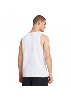 Męski top z nadrukiem Under Armour UA Sportstyle  Logo Tank - biały ze sklepu Sportstylestory.com w kategorii T-shirty męskie - zdjęcie 169522678