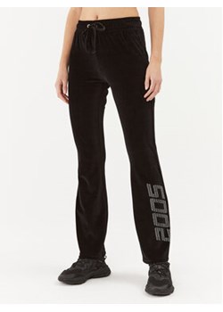 2005 Spodnie dresowe Velour Czarny Straight Fit ze sklepu MODIVO w kategorii Spodnie damskie - zdjęcie 169531028
