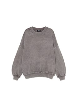 Cropp - Szary bawełniany sweter - jasny szary ze sklepu Cropp w kategorii Swetry damskie - zdjęcie 169531205