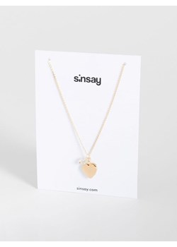 Sinsay - Naszyjnik z zawieszką serce - beżowy ze sklepu Sinsay w kategorii Naszyjniki - zdjęcie 169532187