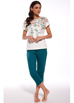Bawełniana piżama damska 369/281 Spring, Kolor ecru-wzór, Rozmiar S, Cornette ze sklepu Intymna w kategorii Piżamy damskie - zdjęcie 169533727