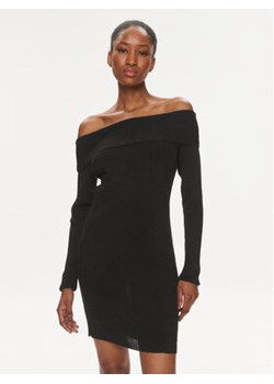 Tommy Jeans Sukienka dzianinowa DW0DW17526 Czarny Slim Fit ze sklepu MODIVO w kategorii Sukienki - zdjęcie 169536515