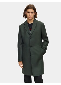 Hugo Płaszcz wełniany Malte2341 50501968 Zielony Regular Fit ze sklepu MODIVO w kategorii Płaszcze męskie - zdjęcie 169536669