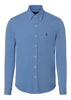 Polo Ralph Lauren Koszula męska Mężczyźni Slim Fit Bawełna niebieski jednolity ze sklepu vangraaf w kategorii Koszule męskie - zdjęcie 169536975