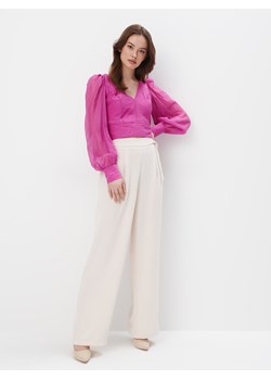 Mohito - Szerokie spodnie - beżowy ze sklepu Mohito w kategorii Spodnie damskie - zdjęcie 169537055