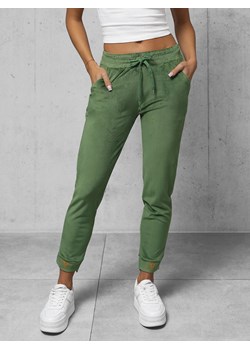Spodnie dresowe damskie welurowe khaki OZONEE O/CR98107 ze sklepu ozonee.pl w kategorii Spodnie męskie - zdjęcie 169540268