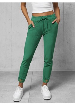 Spodnie dresowe damskie welurowe zielone OZONEE O/CR98107 ze sklepu ozonee.pl w kategorii Spodnie męskie - zdjęcie 169540289