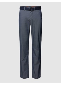 Spodnie materiałowe o kroju slim fit z fakturowanym wzorem ze sklepu Peek&Cloppenburg  w kategorii Spodnie męskie - zdjęcie 169540585