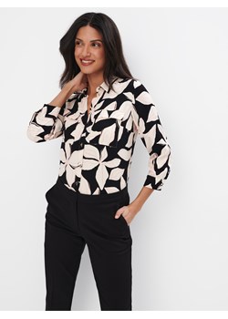 Mohito - Wzorzysta koszula z wiskozy - czarny ze sklepu Mohito w kategorii Koszule damskie - zdjęcie 169541675