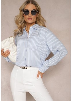 Jasnoniebieska Koszula w Cienkie Paski Winfred ze sklepu Renee odzież w kategorii Koszule damskie - zdjęcie 169543639