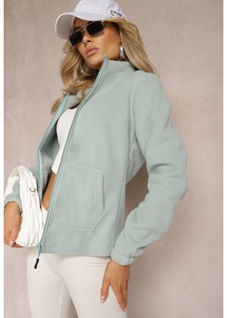 Miętowa Bluza na Suwak Ocieplana Polarem z Kołnierzem Imerulia ze sklepu Renee odzież w kategorii Bluzy damskie - zdjęcie 169543689