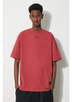 A-COLD-WALL* t-shirt bawełniany Essential T-Shirt męski kolor czerwony z aplikacją ACWMTS177 ze sklepu ANSWEAR.com w kategorii T-shirty męskie - zdjęcie 169544636
