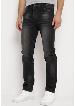 Czarne Klasyczne Jeansy Skinny z Delikatnymi Przetarciami Gonota ze sklepu Born2be Odzież w kategorii Jeansy męskie - zdjęcie 169552868