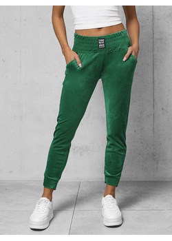 Spodnie dresowe damskie welurowe zielone OZONEE O/CR98108 ze sklepu ozonee.pl w kategorii Spodnie męskie - zdjęcie 169553665