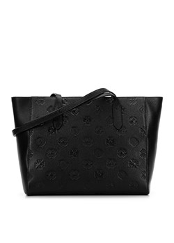 Torebka shopperka ze skóry w monogram czarna ze sklepu WITTCHEN w kategorii Torby Shopper bag - zdjęcie 169556659