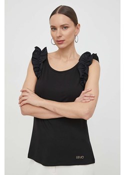 Liu Jo t-shirt damski kolor czarny ze sklepu ANSWEAR.com w kategorii Bluzki damskie - zdjęcie 169556718