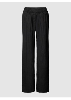 Spodnie lniane o kroju regular fit w jednolitym kolorze model ‘Summer’ ze sklepu Peek&Cloppenburg  w kategorii Spodnie damskie - zdjęcie 169557846
