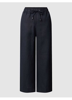 Spodnie lniane z szeroką nogawką o długości 3/4 ze sklepu Peek&Cloppenburg  w kategorii Spodnie damskie - zdjęcie 169557856