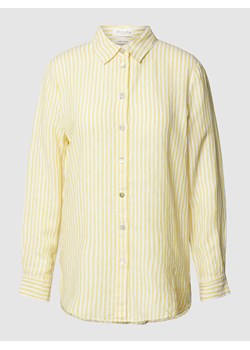 Bluzka lniana ze wzorem w paski ze sklepu Peek&Cloppenburg  w kategorii Koszule damskie - zdjęcie 169557887