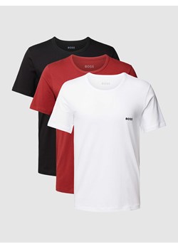 T-shirt z detalem z logo w zestawie 3 szt. ze sklepu Peek&Cloppenburg  w kategorii Podkoszulki męskie - zdjęcie 169558026