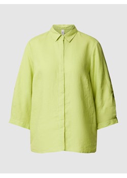 Bluzka lniana z rękawem o dł. 3/4 model ‘Clay’ ze sklepu Peek&Cloppenburg  w kategorii Koszule damskie - zdjęcie 169558146