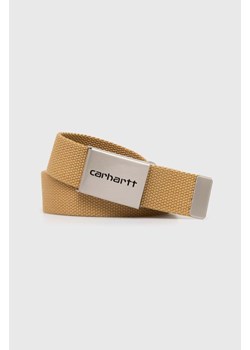 Carhartt WIP pasek Clip Belt Chrome kolor beżowy I019176.1YHXX ze sklepu PRM w kategorii Paski męskie - zdjęcie 169564617