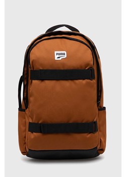 Puma plecak Downtown Backpack kolor brązowy duży gładki 902550 ze sklepu PRM w kategorii Plecaki - zdjęcie 169564629