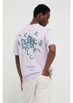 Filling Pieces t-shirt bawełniany męski kolor fioletowy z nadrukiem 74405001651 ze sklepu PRM w kategorii T-shirty męskie - zdjęcie 169564677