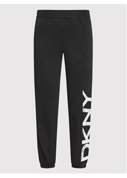 DKNY Sport Spodnie dresowe DPPP2833 Czarny Relaxed Fit ze sklepu MODIVO w kategorii Spodnie damskie - zdjęcie 169565978
