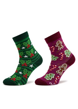 Zestaw 2 par wysokich skarpet dziecięcych Rainbow Socks Xmas Socks Balls Kids Gift Pak 2 Kolorowy ze sklepu eobuwie.pl w kategorii Skarpetki dziecięce - zdjęcie 169566628