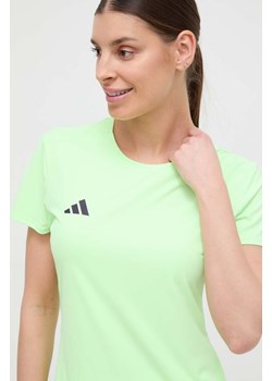 adidas Performance t-shirt do biegania Adizero kolor zielony ze sklepu ANSWEAR.com w kategorii Bluzki damskie - zdjęcie 169567615