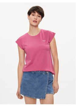 Pepe Jeans T-Shirt Lory PL505853 Różowy Regular Fit ze sklepu MODIVO w kategorii Bluzki damskie - zdjęcie 169570168