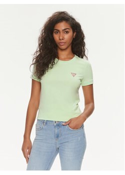 Guess T-Shirt W2YI44 J1314 Zielony Slim Fit ze sklepu MODIVO w kategorii Bluzki damskie - zdjęcie 169570718