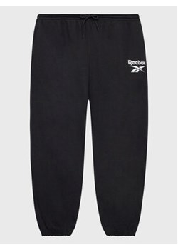 Reebok Spodnie dresowe Identity Logo HN4370 Czarny Regular Fit ze sklepu MODIVO w kategorii Spodnie damskie - zdjęcie 169570896