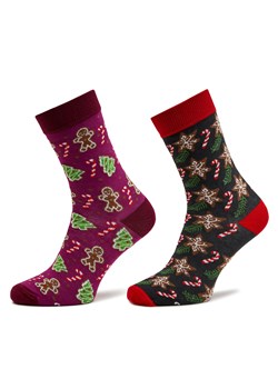 Zestaw 2 par wysokich skarpet męskich Rainbow Socks Xmas Socks Balls Adults Gifts Pak 2 Zielony ze sklepu eobuwie.pl w kategorii Skarpetki męskie - zdjęcie 169579825