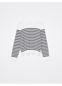Mohito - Sweter w paski - biały ze sklepu Mohito w kategorii Swetry damskie - zdjęcie 169588297