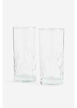 H & M - Wysoka szklanka 2-pak - Biały ze sklepu H&M w kategorii Szklanki - zdjęcie 169590509