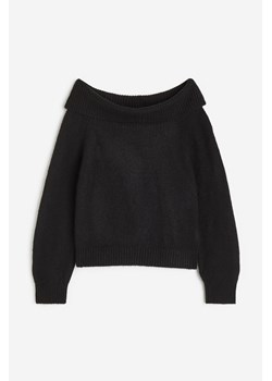 H & M - Sweter z odkrytymi ramionami - Czarny ze sklepu H&M w kategorii Swetry dziewczęce - zdjęcie 169590639