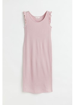 H & M - MAMA Dżersejowa sukienka z falbankami - Różowy ze sklepu H&M w kategorii Sukienki ciążowe - zdjęcie 169590709