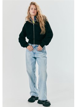 H & M - Rozpinana pluszowa bluza z kapturem - Czarny ze sklepu H&M w kategorii Bluzy damskie - zdjęcie 169590737