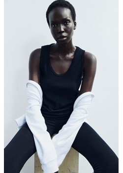 H & M - Koszulka w prążki - Czarny ze sklepu H&M w kategorii Bluzki damskie - zdjęcie 169590748