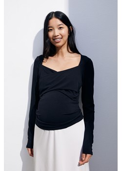 H & M - MAMA Dżersejowy top dla karmiącej - Czarny ze sklepu H&M w kategorii Bluzki ciążowe - zdjęcie 169590846