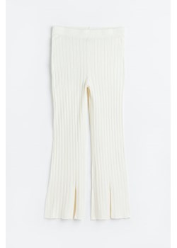 H & M - H & M+ Rozszerzane legginsy z rozcięciem u dołu - Biały ze sklepu H&M w kategorii Spodnie damskie - zdjęcie 169591045