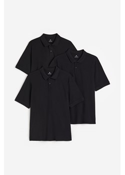 H & M - Koszulka polo 3-pak - Czarny ze sklepu H&M w kategorii T-shirty męskie - zdjęcie 169591098