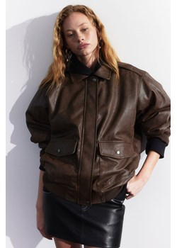 H & M - Powlekana kurtka bomberka - Brązowy ze sklepu H&M w kategorii Kurtki damskie - zdjęcie 169591228