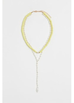 H & M - Dwurzędowy naszyjnik - Żółty ze sklepu H&M w kategorii Naszyjniki - zdjęcie 169591289