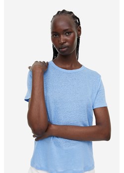 H & M - Lniany top - Niebieski ze sklepu H&M w kategorii Bluzki damskie - zdjęcie 169591586